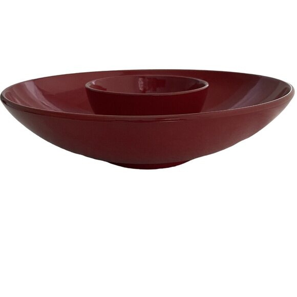 Waechtersbach Chip Dip Salsa Bowl Noble Excellence Candy Apple Red Germany FLAW - Picture 6 of 9